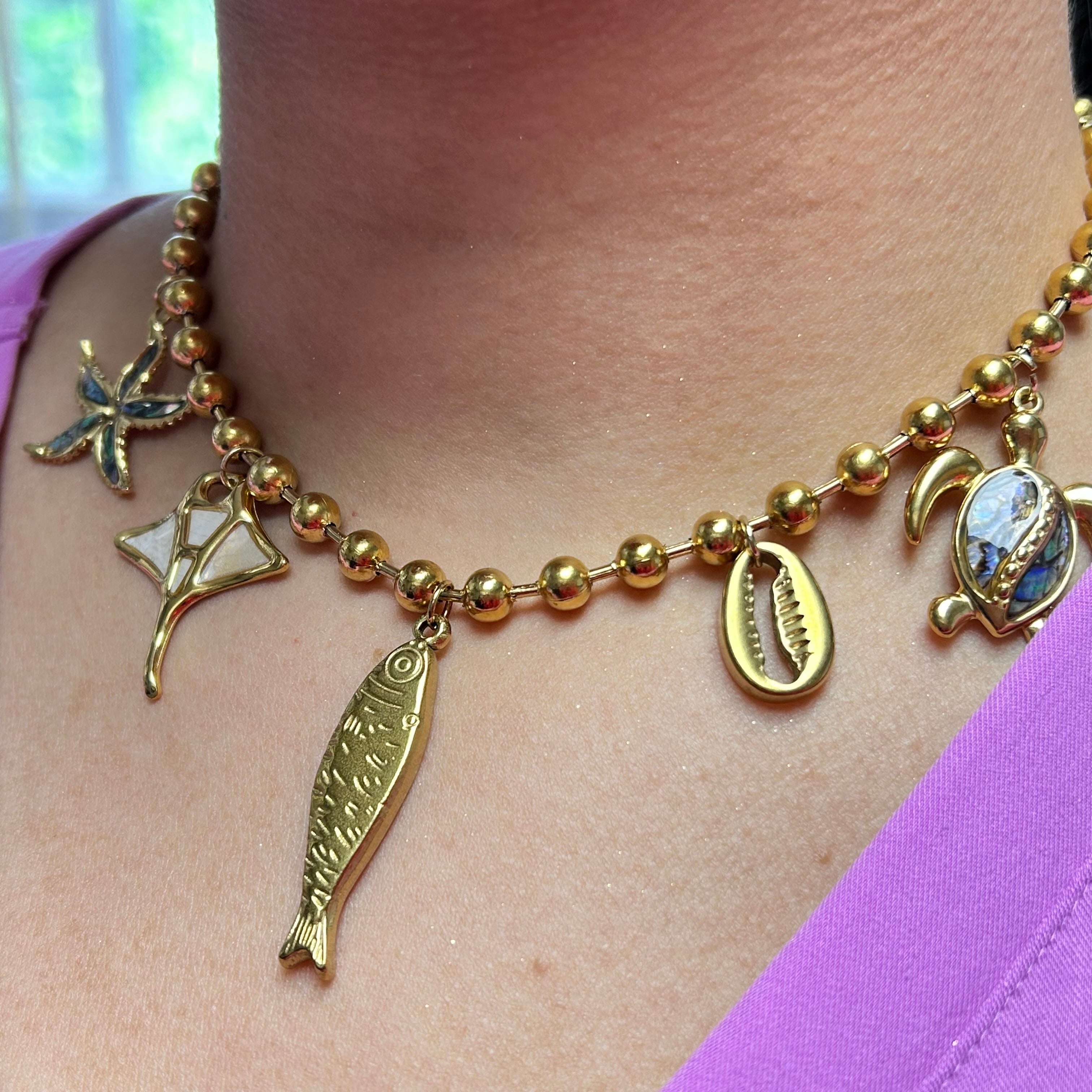 Multicharm necklace