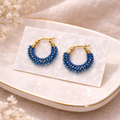 Alambradas Blue Hoop Earrings