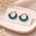 Alambrada Teal Hoop Earrings